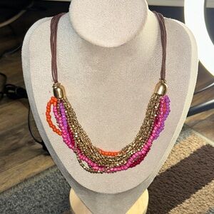 NWT Color Multicolor Beaded Necklace